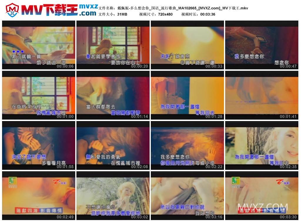 戴佩妮-多么想念你_国语_流行歌曲_MA102665